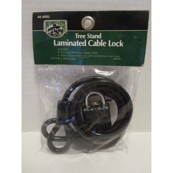 Bushmaster Tree Stand Laminated Cable with Heavy Duty Metal Lock and Key NEW - Picture 1 of 2